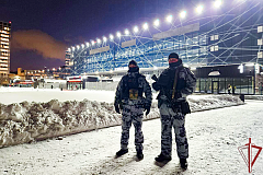 Охрану общественного порядка и безопасность на хоккейном матче в Москве обеспечила Росгвардия